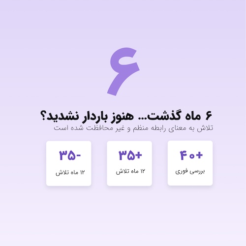 بعد از ۶ یا ۱۲ ماه تلاش ناموفق برای بارداری چه باید کرد؟